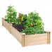 YAHEETECH Raised Garden Bed Kit - Wooden Elevated Planter Garden Box for Vegetable/Flower/Herb Outdoor Solid Wood 96.7 x 24.6 x 10.6inches